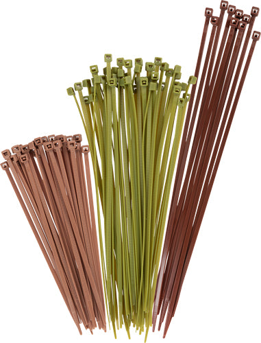 Allen Nylon Cable Ties 100pk Assorted Green/brown/tan