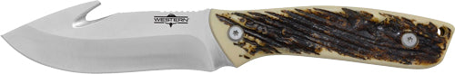 Camillus Western Crosstrail GUT Hook 4.25" SS Blade Antler
