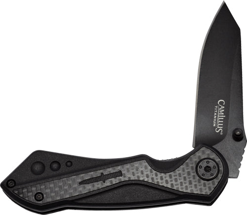 Camillus Machine Folding Knife 2.78" SS Blade Carbon Fiber BL
