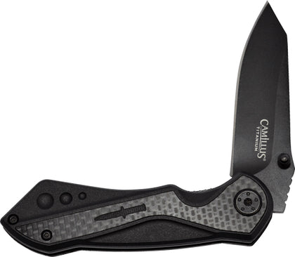 Camillus Machine Folding Knife 2.78" SS Blade Carbon Fiber BL