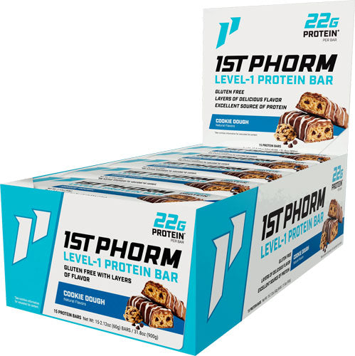 1ST Phorm Level 1 BAR Cookie Dough 15 Bars