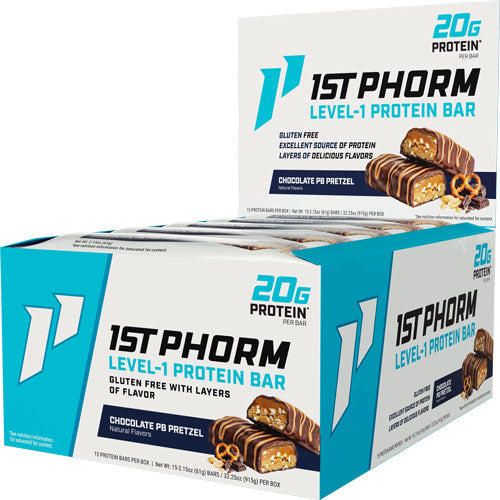 1ST Phorm Level 1 BAR Chocolate PB Pretzel 15 Bars