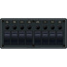 Blue Sea 8371 Water Resistant Panel - 8 Position - Black - Horizontal Mount