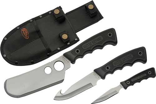 Szco Rite Edge 3PC Skinning SET W/black Rubber Hndl/sheath