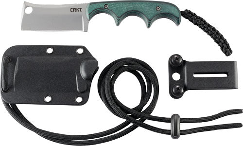 Crkt Minimalist Cleaver Neck Knife 2.13" Plain Edge W/shth
