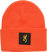 Browning Still Water Beanie Blaze Orange W/buck Mark Patch