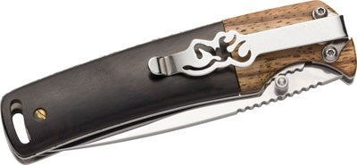 Browning Knife Buckmark Folding Hunter 3" Blade Wood