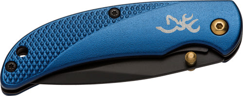 Browning Knife Prism III Fldng Hunter 2.38" Blade Blue Alum