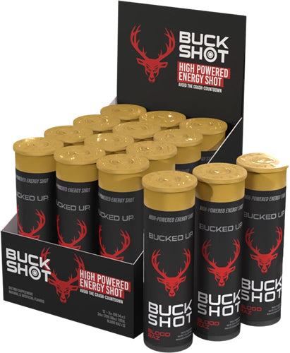Bucked UP 2OZ Energy Shots Blood RAZ 2-12 Packs