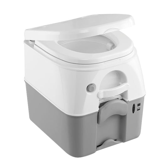 Dometic™ 975 Portable Toilet w/Mounting Brackets - 5 Gallon - Grey
