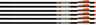 Easton Xbow Bolt 9MM Carbon 20" W/3" Vanes Half Moon 6-pk
