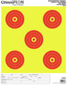 Champion Scorekeeper 5 Large Bullseye Trgts Yellow/red 12-p