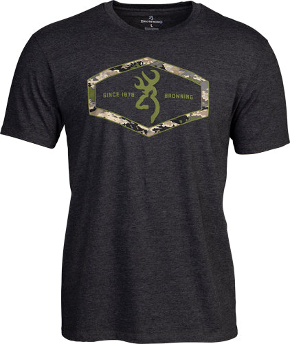 Browning SS T-shirt Browning Hexlock Dark Gray Large
