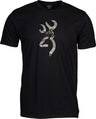 Browning SS T-shirt Camo Buckmark Black/ovix Large