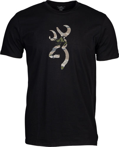 Browning SS T-shirt Camo Buckmark Black/ovix Xlarge