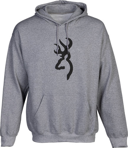 Browning Hoodie Branded Buck Mark Heather Gray Xlarge