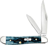 Case Knives Pocket Worn Mediterranean Blue Bone Peanut