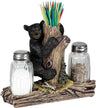 Rivers Edge Bear Salt & Pepper Shakers & Toothpick Holder