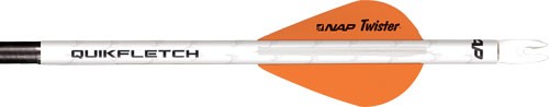 NAP Quickfletch W/2" Twister Vanes White/orange/orange 6PK