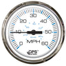 Faria Chesapeake White SS 4" Studded Speedometer - 60MPH (GPS)