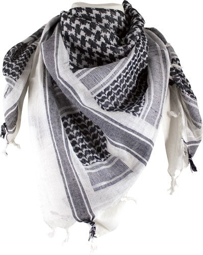 RED Rock Shemagh Head Wrap White/black