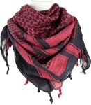 RED Rock Shemagh Head Wrap Red/black