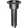 Mate Series Plastic 0° Rod & Cup Holder - Drain - Round Top - Black