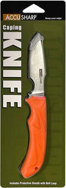 Accusharp Caping Knife 3" Blade NON Slip Grip W/sheath