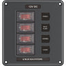 Blue Sea 4320 Circuit Breaker Switch Panel 4 Position - Gray