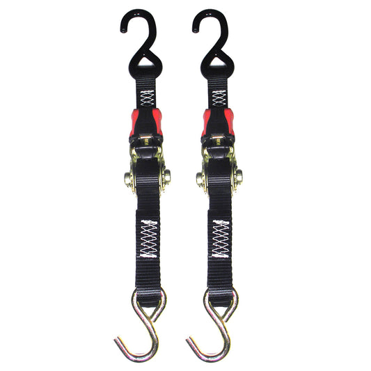 Rod Saver Rubber Ratchet Tie-Down - 1" x 4' - Pair