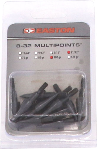 Easton Multi Points 100 Grain 11/32" 12 Pack X-bow FLD Pnts