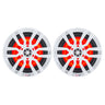 DS18 HYDRO 6.5" 2-Way Marine Speakers w/RGB LED Lights 300W - White