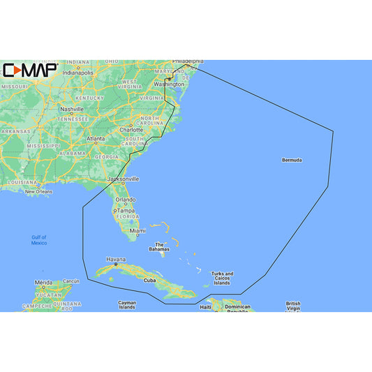 C-MAP M-NA-Y203-MS Chesapeake Bay to Bahamas REVEAL™ Coastal Chart
