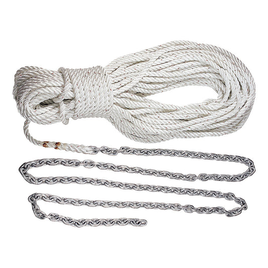 Lewmar Premium Anchor Rode 215'-15' of 1/4" Chain & 200' of 1/2" Rope w/Shackle