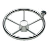 Schmitt Marine 170 Finger Grip Destroyer 5-Spoke 13.5" Stainless Steel Cap 3/4" Tapered Shaft w/Knob