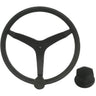 Uflex - V46 - 13.5" Stainless Steel Steering Wheel w/Speed Knob & Chrome Nut - Black