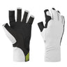Mustang Traction UV Open Finger Gloves - White & Black - XL