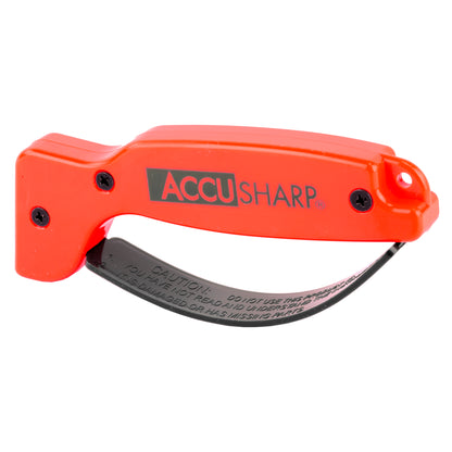 AccuSharp Model 014, Knife and Tool Sharpener, Full Finger Guard, Orange