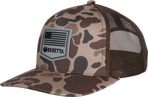 Beretta CAP PM Trucker R 112 Rubber Patch Brown Duck Camo