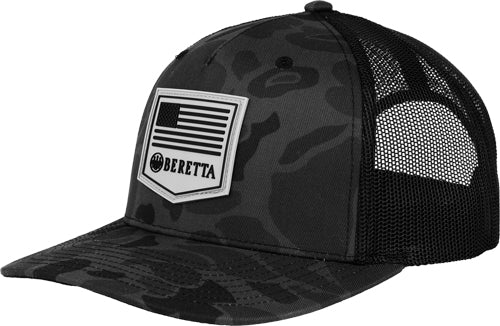 Beretta CAP PM Trucker R 112 Rubber Patch Black Duck Camo