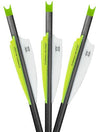 Lumenok Xbow Arrow 20" Carbon 3.5" Vanes Green Crescent 3PK