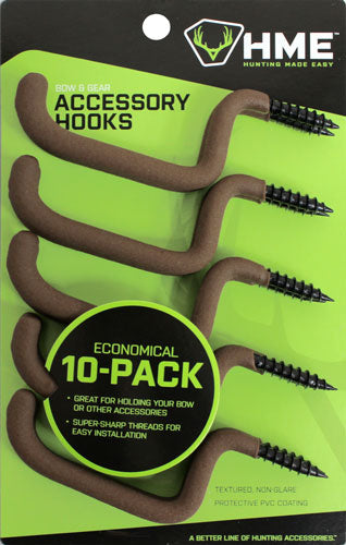HME Accessory Hook Bow/gear 10pk