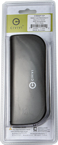 Civivi Knife Elementum II 2.96 " G-10/blk Stonewash Clam Pack