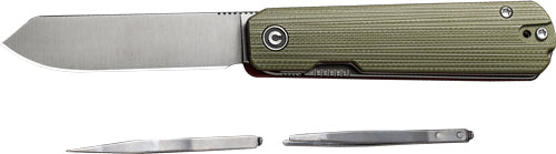 Civivi Knife Sendy 2.83" Milled Green/red G-10 Satin<