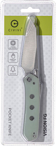 Civivi Knife Vision FG 3" Natural G10 Satin Clam Pack