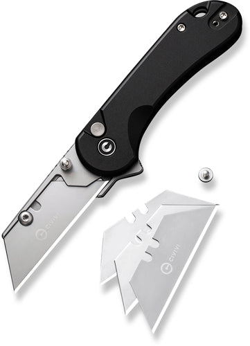 Civivi Utility Knife Elementum 2.26" Black W/3 Extra Blades<
