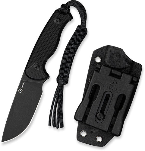 Civivi Knife Timberbark 3.2" Fixed Black/black G10 Stnwash