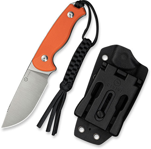 Civivi Knife Timberbark 3.2" Fixed Orange/satin G10 Stnwash