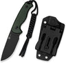 Civivi Knife Timberbark 3.2" Fixed Green Micarta/blk Stnwsh