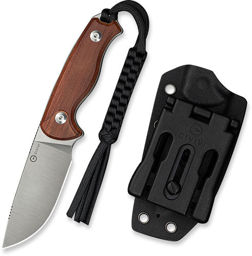 Civivi Knife Timberbark 3.2" Fixed Guibourtia Wood/satin